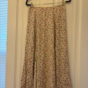 Never worn Reformation Zoe Skirt Gwen Yellow Floral Midi Slit High Rise 6